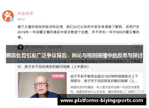 魏震处罚引发广泛争议背后：舆论与规则碰撞中的反思与探讨